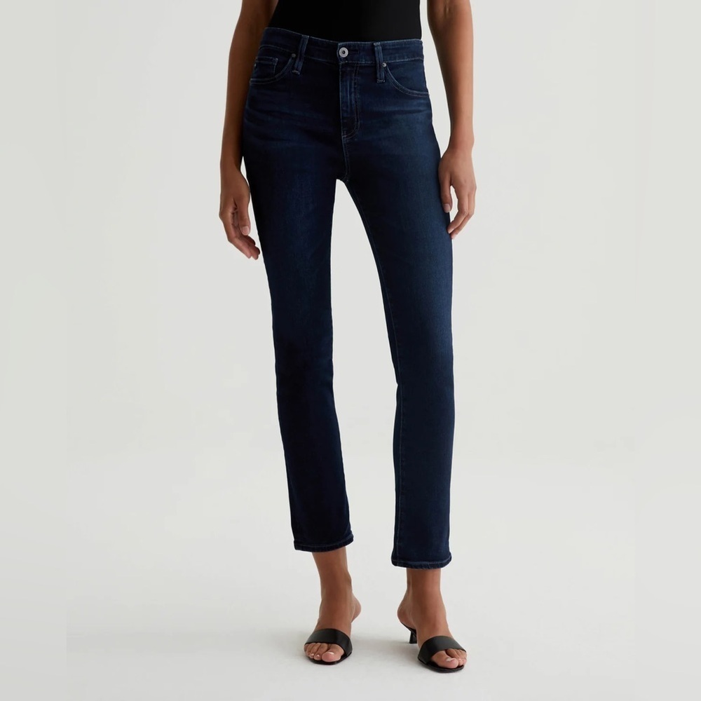 Ag Adriano Goldschmied Women's Straight Leg Jeans in Dark Indigo